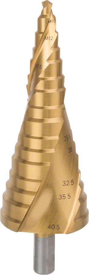 Step Drill Bit for Metal High-Speed Steel with Titanium HSS-TiN