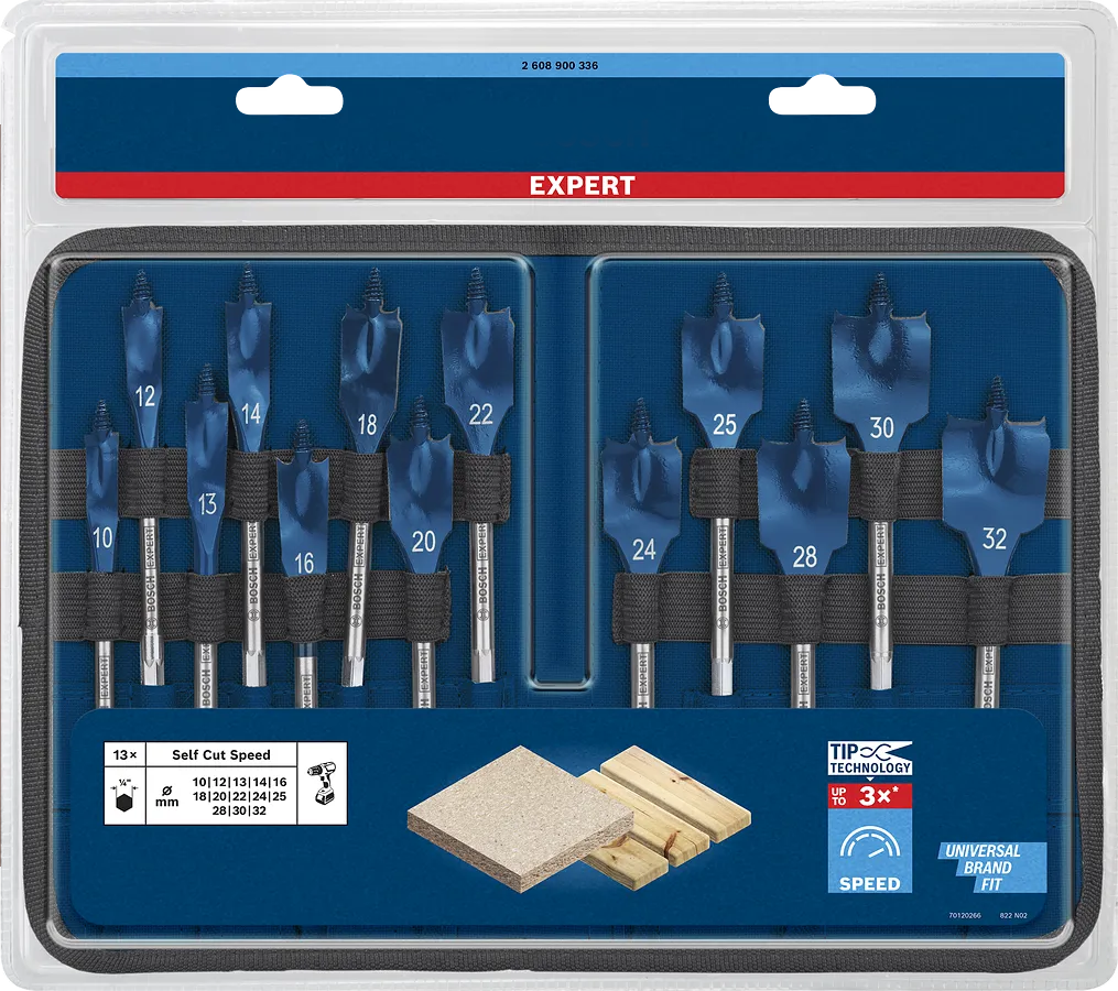 EXPERT Self Cut Speed Flat Drill Bit Set