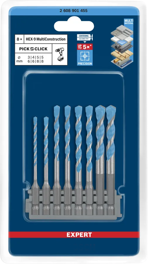 EXPERT HEX-9 Multi Construction Set with Pick and Click Case