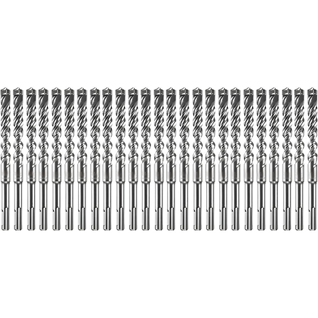 25-Piece SDS-Plus Carbide Rotary Hammer Drill Bit Set – Heavy-Duty Strength for Concrete Masonry
