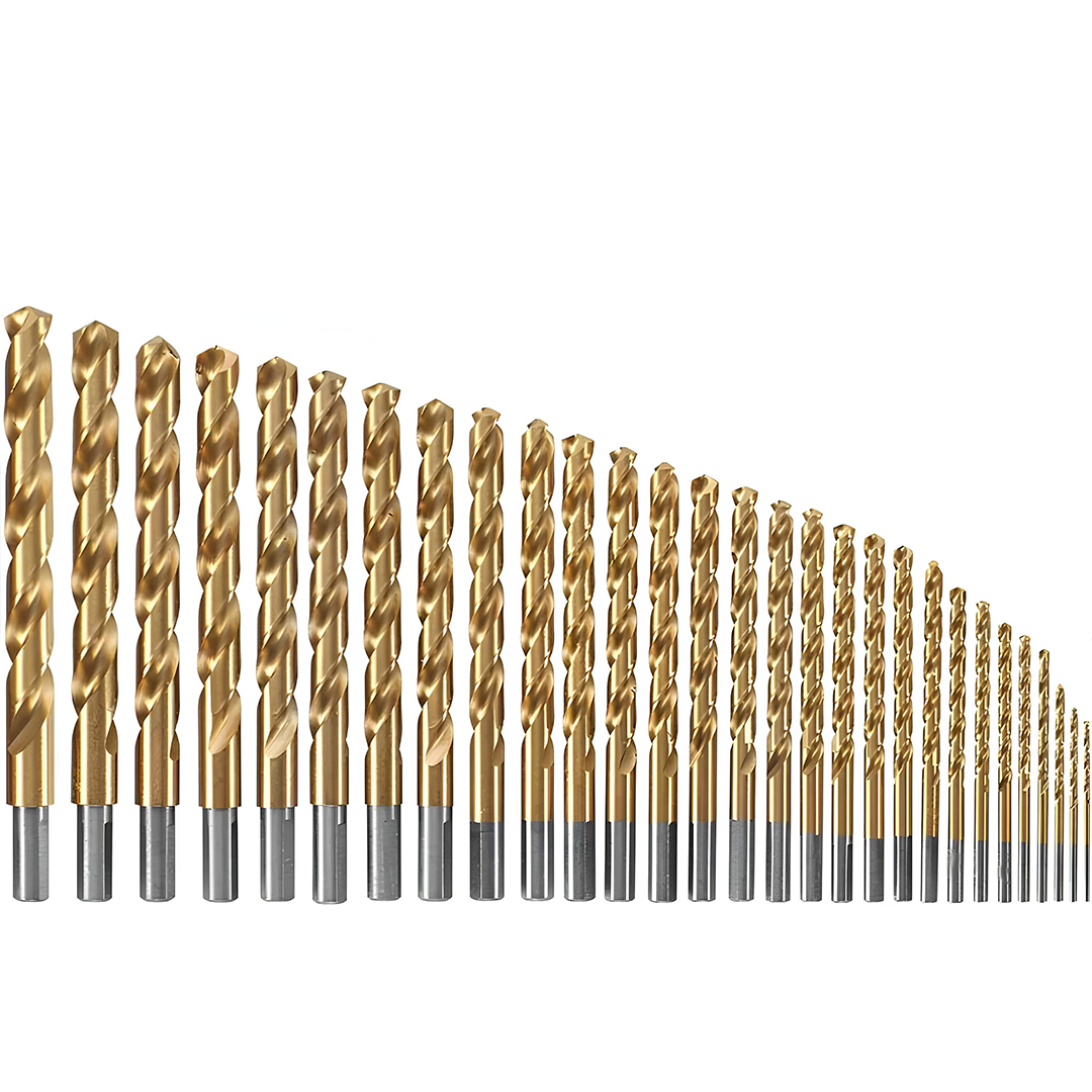 29-Piece Titanium Metal Drill Bit Set – High-Performance, Long-Life Precision Kit