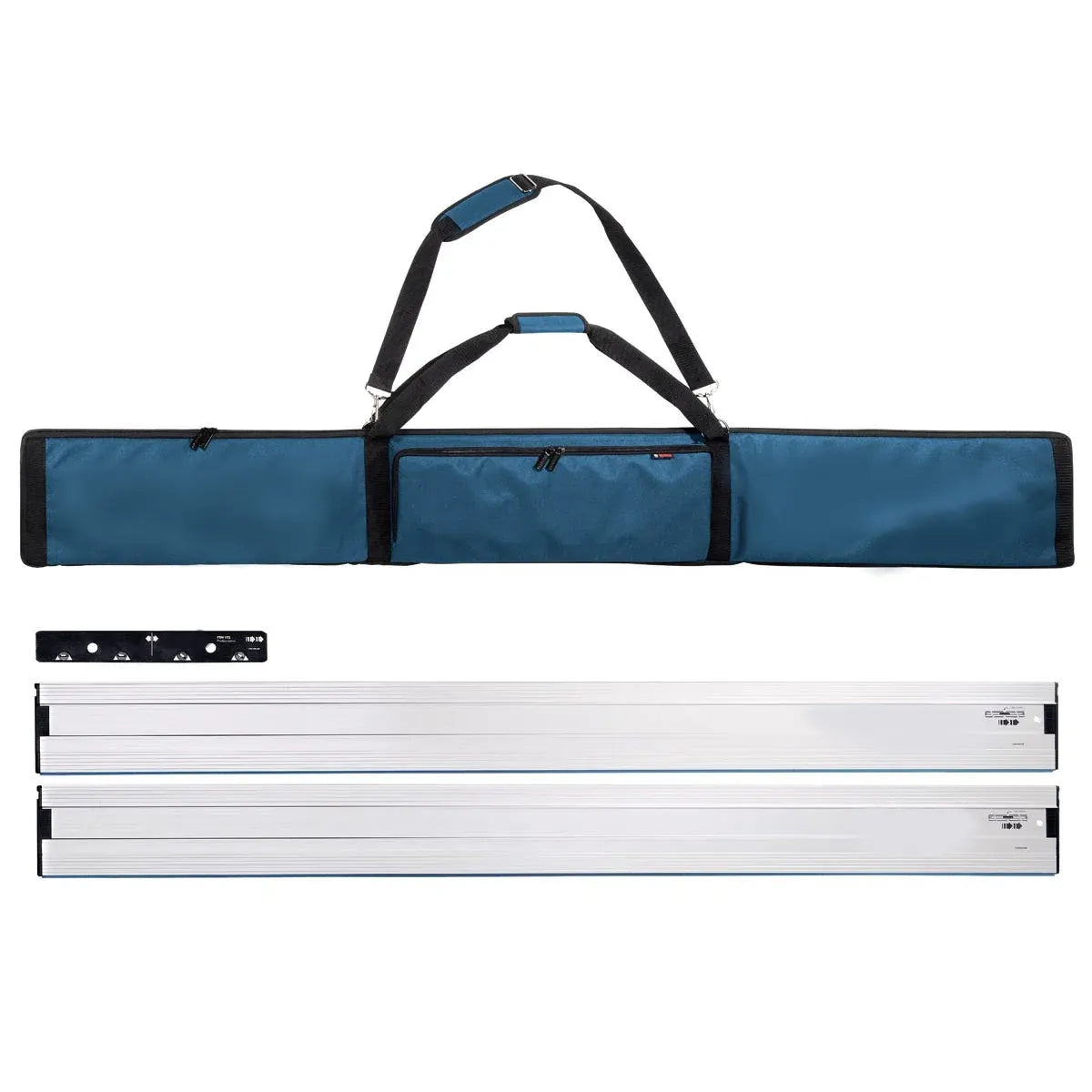 Premium 63" Dual Track Guide System – Complete Cutting Guide Kit With Connector Carry Bag