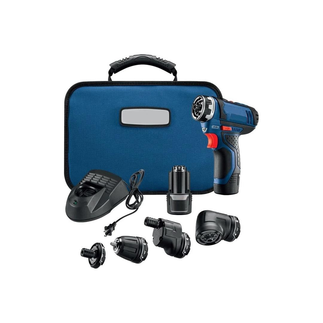 12V Cordless Drill/Driver System with Interchangeable Attachments – 5-in-1 Kit