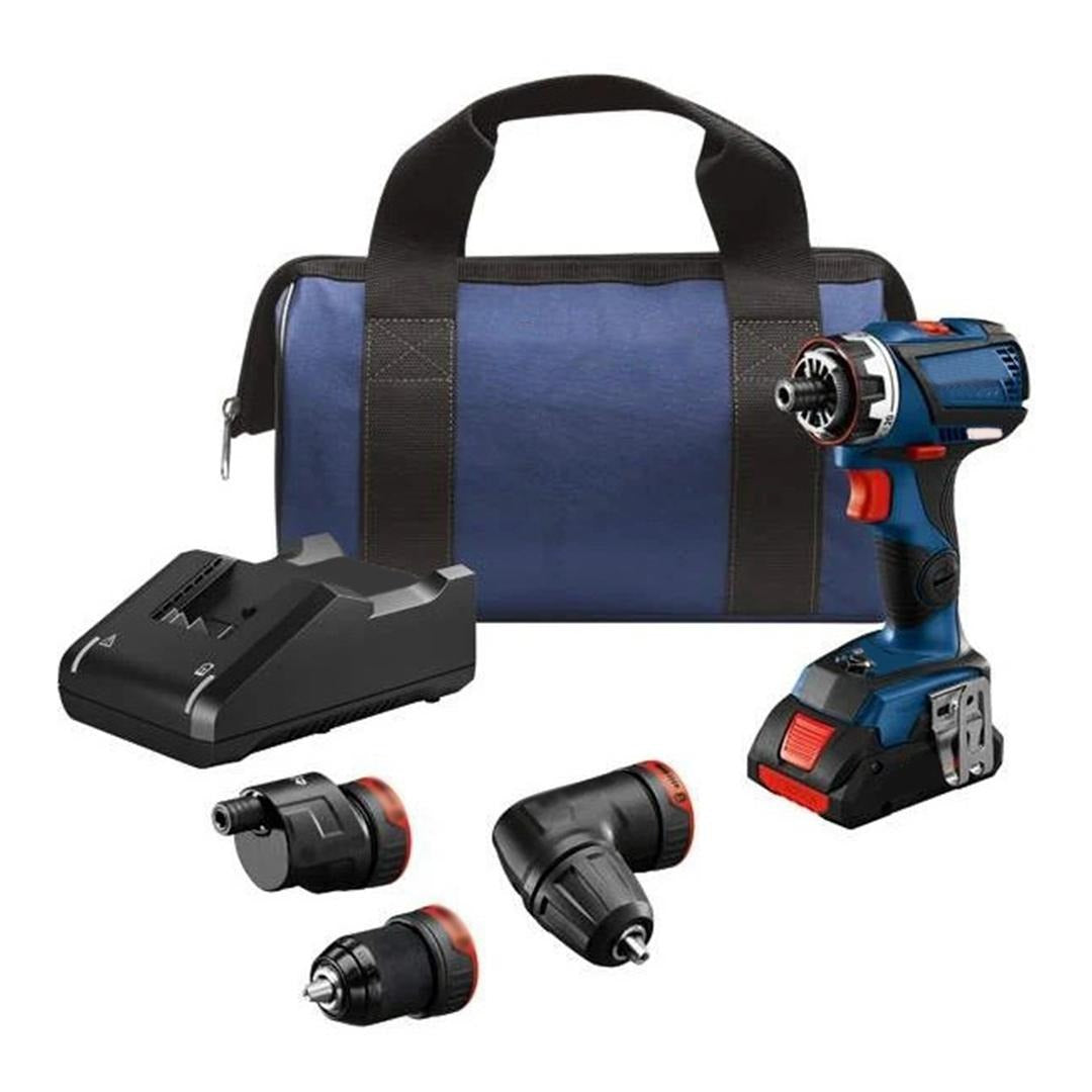 18V Brushless Cordless 5-in-1 Drill/Driver System with Interchangeable Attachments – Kit