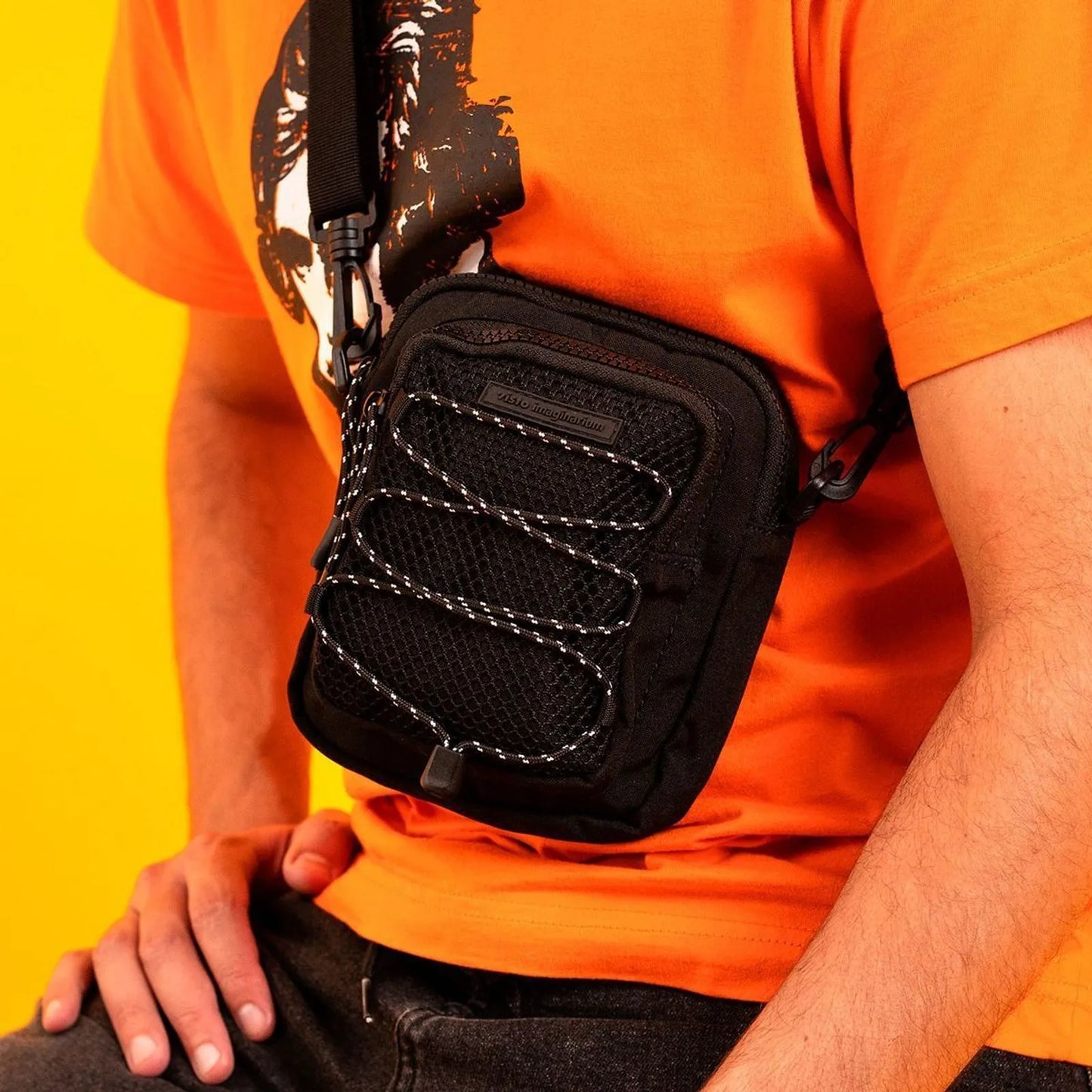 Black Mesh Shoulder Bag