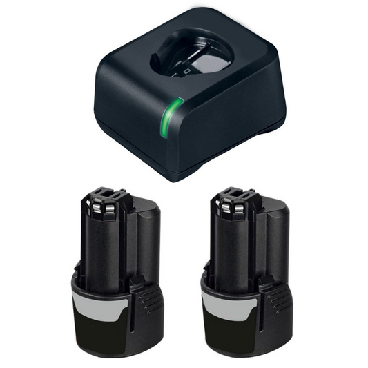 ⚡ 12V Charger Set – Includes 2 × 12V 2.0Ah Batteries for Cordless Tools