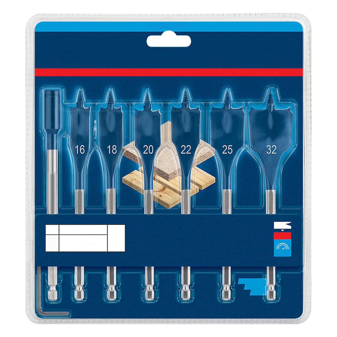 🛠 Set of 7 Self-Cut Speed Drill Bits – 16–32mm x 152mm Precision Drilling
