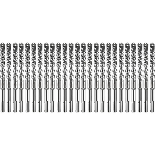 25-Piece SDS-Plus Carbide Rotary Hammer Drill Bit Set – Heavy-Duty Strength for Concrete Masonry