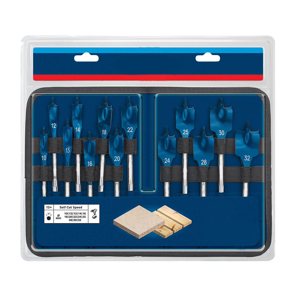 🛠 Set of 13 Self-Cut Speed Drill Bits – 10–32mm x 152mm Precision Drilling