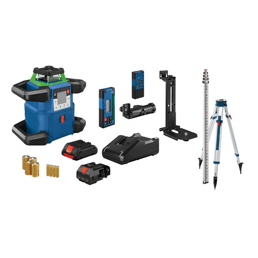 18V Green-Beam Self-Leveling Horizontal/Vertical Rotary Laser – Connected 4.0Ah Kit