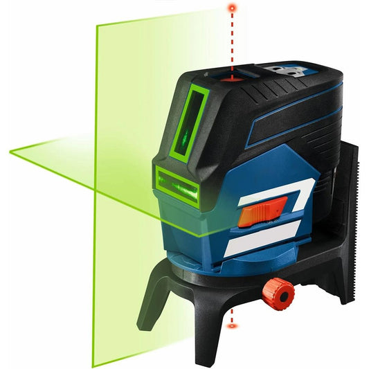 12V Green-Beam Cross-Line Laser Level with Plumb Points – Cordless